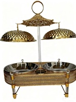 Arabisches Design Restaurant Fünf-Sterne-Hotel Luxus Gold Chafing Dish Hängender Chafing Dish Speisenwärmer