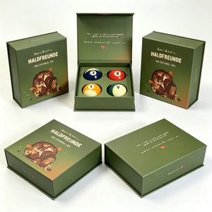 Fabricación Creativa al por Mayor, Empaque Personalizado para Bolas de Billar, Caja Magnética para Bolas de Billar con Certificación FSC, 4 Orificios, con Inserto de Espuma - Product Image 2