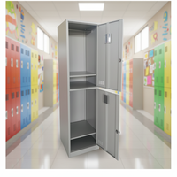 Armoire métallique moderne à 2 portes en acier pour vestiaire chambre à coucher ou atelier d'hôtel armoires à vêtements métalliques