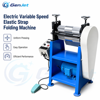 Machine à plier les sangles en cuir GenJet dernière génération, équipement de collage et de laminage robuste de 300 mm de large pour la production de poignées de sacs à main
