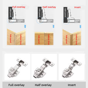 Фурнитура для производства: современные мебельные петли для шкафов и кухонной мебели, гидравлические, железные, с доводчиком (soft close) - Product Image 5