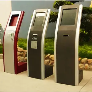 Bank hospital automatic queuing system kiosk touch screen ticket dispenser machine with LED display, queue management system