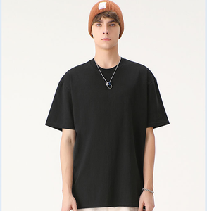 T-shirt ample 250G, poids lourd, logo personnalisé, fabrication en gros, t-shirt uni, coton peigné pur, t-shirt personnalisé - Product Image 2