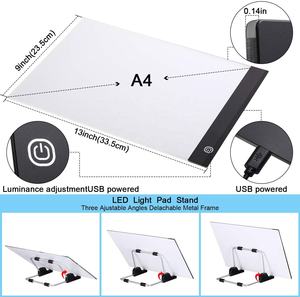 New A0 <strong>A1</strong> A2 A3 A4 A5 Flexible Acrylic ABS LED Light Pad Electronic Whiteboard Tattoo Style Tracing <strong>Board</strong> for Scale <strong>Drawing</strong> - Product Image 2
