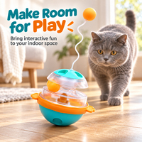 Balle distributrice de friandises pour chat, jouet de puzzle pour chien, distributeur de nourriture roulant, entraînement quotidien, stimulant mental, produits pour animaux de compagnie