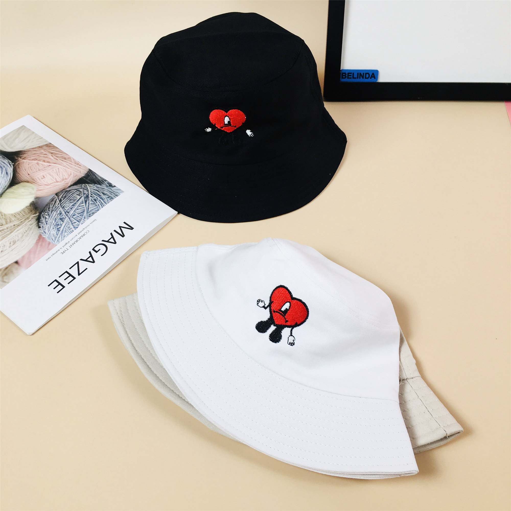 Пользовательская Панама плохой милый кролик ярлык вязаные шапки для влюбленных плотные с капюшоном плохие милые шапки кролика Панамы шапка