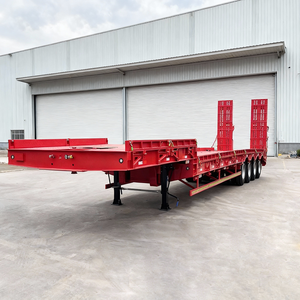 <span class=keywords><strong>Semi</strong></span>-<span class=keywords><strong>remorque</strong></span> surbaissée robuste à 4 essieux 80t avec échelle hydraulique pour le transport de machines - Product Image 3