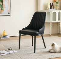 Chaises de salle à manger à coutures angulaires, panneau en losange allongé et structure stable pour la restauration en milieu hospitalier et les cafés de maisons de retraite