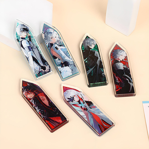 Custom Cartoon Q Character Pattern Acrylic Brick Plastic Crafts for Desktop Ornaments Custom Peripheral Decoration