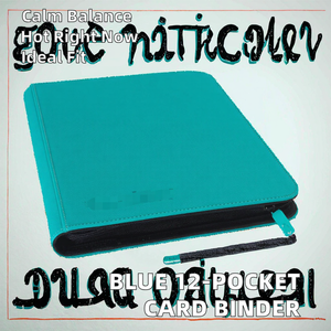 Nuovo Design blu 12 Pocket Card Binder Custom Color PU Cover Pokemon Sports Card <span class=keywords><strong>Album</strong></span> con Logo Yugioh <span class=keywords><strong>Album</strong></span> fotografici stampati - Product Image 2