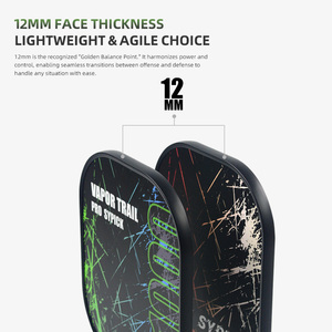 Paleta de Pickleball Profesional SALYWEE - <span class=keywords><strong>X1000</strong></span>, Fibra de Vidrio Resistente, Evita la Descamación de la Pintura, Diseño Negro y Verde Neón, Núcleo de Panal de PP - Product Image 3