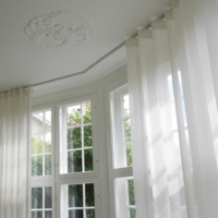 Cortinas de Lino Eléctricas de Lujo para Sala de Estar, Suministro Directo de Fábrica
