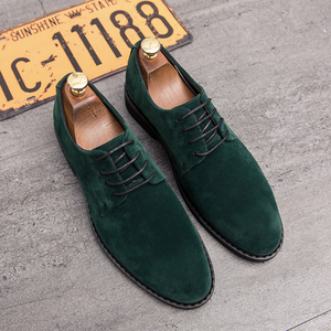 Scarpe Eleganti Casual da Uomo in Finta Pelle Scamosciata con Lacci, Modello Classico a Taglio Basso per Cerimonie e Business - Product Image 5