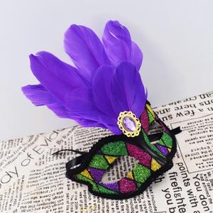 <span class=keywords><strong>Venise</strong></span> peint masque beauté fête et danse événement princesse masque en gros Halloween Costume danse fête plume masque - Product Image 2