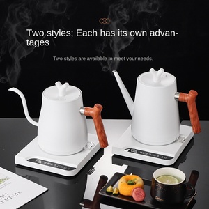 Wholesale Ceramic Electric Gooseneck <b>Kettle</b> with Metal Handle High Temperature Resistance 1L/1.5L Capacity Classic Design Lid - Product Image 3