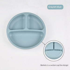 Ensemble d'assiettes à ventouse pour bébé en silicone de qualité alimentaire, plateau repas divisé, écologique, non toxique, passe au lave-vaisselle, bol d'alimentation pour tout-petit - Product Image 5