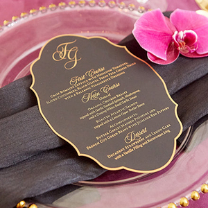 2025 Tùy Chỉnh In Menu Tròn Với 1 Màu Lá Sáng Tạo Hình Dạng Giấy Đám Cưới Sang Trọng Thẻ Thực Đơn Bữa Ăn Tối - Product Image 4