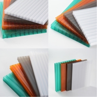 Feuilles jumelles claires UV modernes de toiture de soleil de polycarbonate de mur d'épaisseur de 6mm