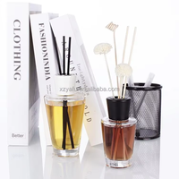 Vente en gros de flacons en verre vides de luxe pour diffuseur de parfum, 30/50/100 ml, avec bouchon, pour parfum et parfum d'ambiance, impression sérigraphique disponible