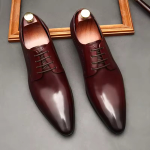 Chaussures Oxford pour hommes en cuir véritable imperméable, fabriquées à la main, pour mariage, formelles, décontractées, avec semelle en caoutchouc antidérapante EVERGREEN - Product Image 5