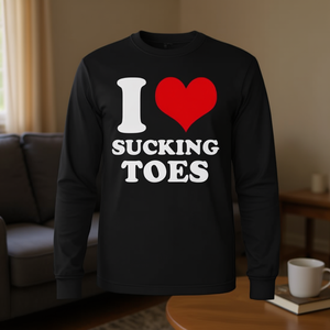 Camiseta de manga larga con diseño de amante de los pies, I Love Sucking Toes - Product Image 3