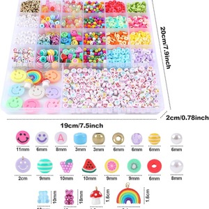 Nouveau design 6mm perles de rocaille en céramique et porcelaine Kits de fabrication de bijoux à bricoler soi-même pour filles Kit de fabrication de bracelets de perles avec lettres - Product Image 5