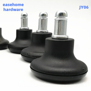 2 Zoll Schwarze PU-Festrollen Bürostuhl-Zubehör Drehstuhlrollen Chefsessel-Rollen Geräuscharm Verschleißfest Easehome JY06 - Product Image 4