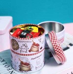 Luxury Set of 3 Round Food Storage Biscuit <strong>Tin</strong> Box / Gift <strong>Tin</strong> Cookie Candy Chocolate Metal <strong>Tins</strong> <strong>for</strong> Storing Cookies <strong>Crackers</strong> - Product Image 3