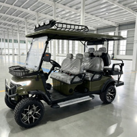Voiturette de golf électrique 6 places (4+2 passagers) pour parcours de golf, parc, complexe hôtelier, campus, navette touristique