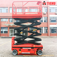 Promotion Plateforme élévatrice à ciseaux CE 6m 8m 9m 12m 14m, petite plateforme élévatrice sur chenilles pliable pour chantier de construction