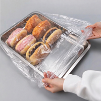 Film alimentaire transparent jetable extensible, couvre-bac élastique en plastique pour la maison et la restauration