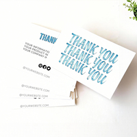 Carte postale de remerciement avec impression de logo de marque personnalisée de haute qualité, impression recto verso en couleur, carte de visite pour petite entreprise