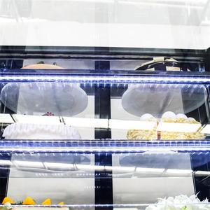 Attrezzature da forno pasticceria negozio di raffreddamento ad aria <span class=keywords><strong>porta</strong></span> di vetro 4 strati torta di <span class=keywords><strong>frutta</strong></span> Sandwich Display frigo vetrina - Product Image 6