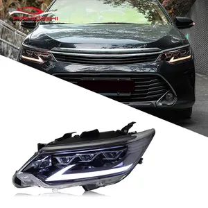 Upgrade Full LED DRL 3 Eyes Dynamic Headlight Headlamp Assembly For Toyota Camry 2015-2017 Head Lamp Head Light Plug And Play