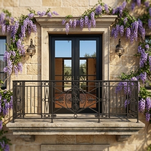 <span class=keywords><strong>Ringhiere</strong></span> per Scale e Balconi in Ferro Battuto Stile Mediterraneo Rustico Naturale per Interni, Nuovo Design, Bestseller in California - Product Image 5