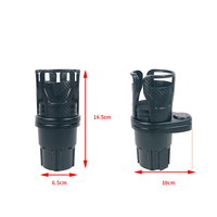 Carfu Support de Gobelet Rotatif Multifonctionnel en Plastique ABS Noir à Rayures Carbone, Adaptation Universelle, Fonction Limiteur d'Extension pour Siège Avant