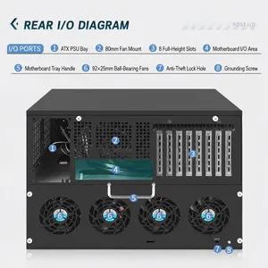 CW-N Serisi 6 8 12 Bölmeli NAS Sunucu Kasası Sıcak Değiştirilebilir SATA SFF-8643 ATX MATX ITX 8 PCIe Depolama Şasisi - Product Image 6