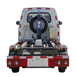 משאית הידראולית קטנה 3CBM 5CBM עם וו הרמה, משאית להובלת פסולת עם מיכל נתיק, ישירות מהמפעל - Product Image 3