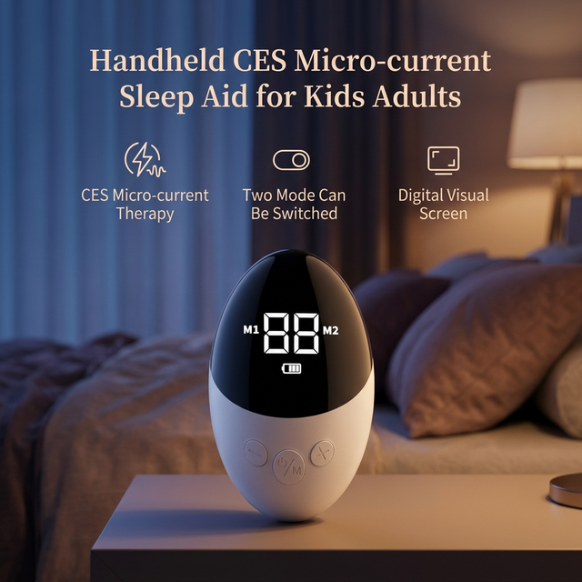 Handheld Microcurrent CES Therapy Sleep Aid Device for Anxiety Depression Stress Migraine Insomnia Relief-Consumer Electronics