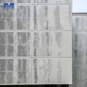 Mur-<span class=keywords><strong>rideau</strong></span> en aluminium perforé au laser, à assemblage modulaire, ignifuge, en métal, design moderne personnalisé - Product Image 3