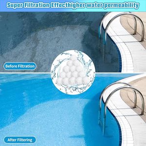 Bola de filtro de arena de 700g, bolas de filtro de poliesfera transparente de flujo ecológico ligero para limpieza de piscinas - Product Image 5