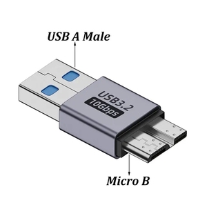 Adaptateur USB A/C vers Micro B 3.0 10Gbps convertisseur de synchronisation de données Super Speed pour Macbook Pro <span class=keywords><strong>Samsung</strong></span> HDD <span class=keywords><strong>SSD</strong></span> Type C vers adaptateur Micro B - Product Image 5