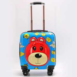Wholesale 18 Inch Kids Cartoon <strong>Suitcase</strong> Mini Carry-On ABS +PC Luggage with Spinner Caster <strong>Lightweight</strong> Durable for Holiday Travel - Product Image 1