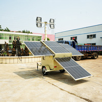 LICHO Solar-Diesel DC-betriebener Mobiler Beleuchtungsturm IP65 Metallhalogenidlampe 5-9M für Notbeleuchtung 3 Jahre Garantie 50000