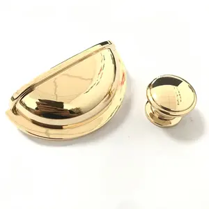 <strong>Cabinet</strong> Fittings Kitchen Door Zinc Alloy Brass Golden 3inch <strong>Shell</strong> <strong>Handle</strong> <strong>Pull</strong> - Product Image 2