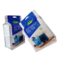 Sachet Mylar à fond plat 8 côtés, personnalisé, couleurs assorties, pour aliments pour animaux, en plastique PE, résistant à l'humidité, avec fermeture éclair, pochette autoportante pour sucre