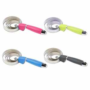 Grattoir réversible à brosse réversible en acier inoxydable à 4 anneaux pour le bétail avec poignée en <span class=keywords><strong>caoutchouc</strong></span> souple et poignée en silicone - Product Image 4