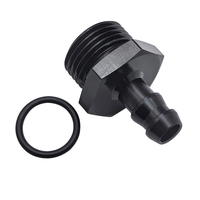Nuevo Adaptador de Manguera de Combustible JIAX AN8 Flare 5/16" Barb, de Aluminio Aeroespacial 6061-T6, Ligero, con Cierre a Presión, Acabado Anodizado Negro, 4000 PSI
