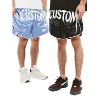 Shorts de boxe en satin à séchage rapide, impression par sublimation personnalisée, taille élastique, streetwear, gym, sport, boxer, UFC, athlétique, shorts pour hommes
