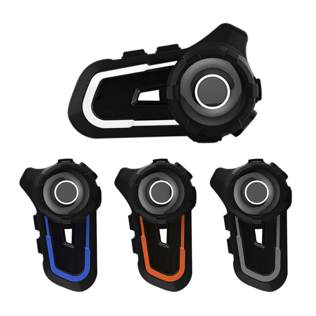 Motorcycle Helmet for Intercom Wireless 6 Riders 1500m Music Sharing Waterproof Noise Cancelling FM Radio Hands-Free Auto
